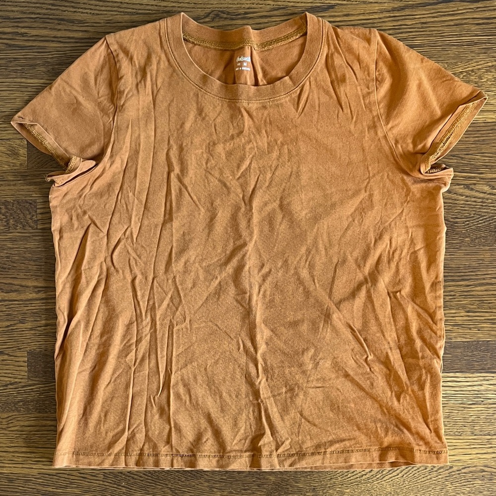 Madewell Burnt Orange Short Sleeve Tee Super Comfortable Size Medium